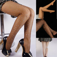 Charger l&#39;image dans la galerie, LegFit™ - Collants Résille Nude À Strass